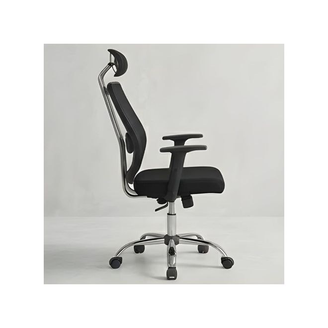 Ergonomic High Back Mesh Office Chair with Headrest – Adjustable Height, Lumbar Support & Swivel Wheels for Home & Office - Image 2
