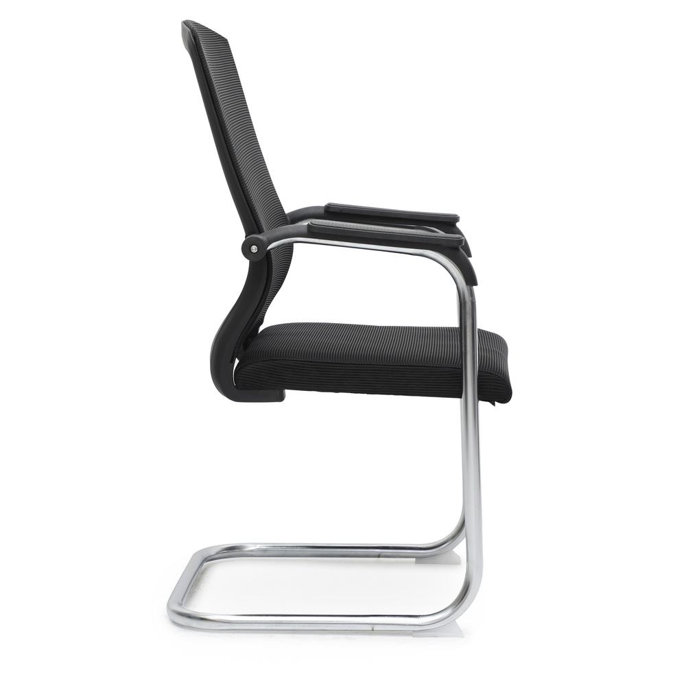 Visitor Chair Black Mesh for Office - Image 2