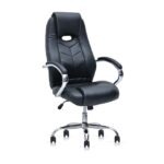 Office Chair Black PU Material for Home Office