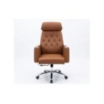 Maret Premium Executive High-Back Office Chair – Ergonomic Faux Leather Boss Chair with Padded Armrests, Diamond Tufted Design, and Heavy-Duty Chrome Base