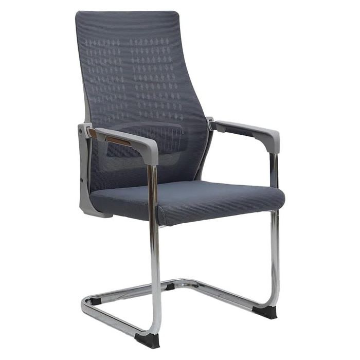 Ergonomic Grey Visitor Chair for Office