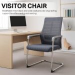 Ergonomic Grey Visitor Chair for Office