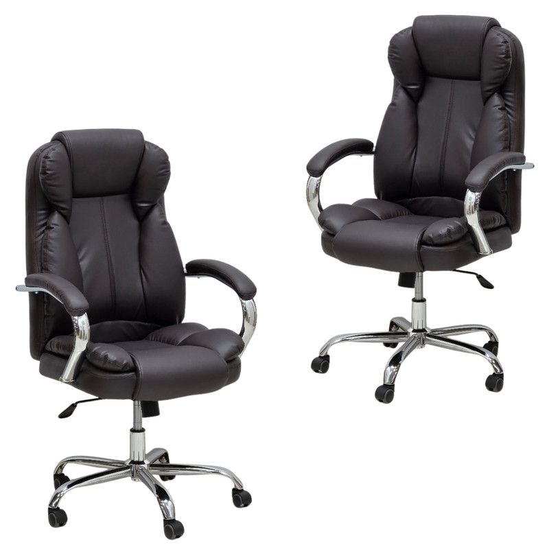Premium Ergonomic Office Chair – Black PU Leather, Adjustable Height, 360° Swivel, Padded Seat & Armrests, Modern Executive Comfort Chair for Home & Office Use - Image 3