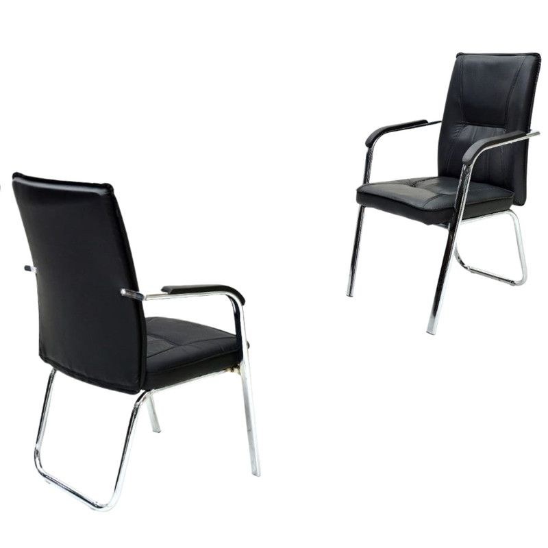 Premium Black Office Chair – Ergonomic Design with Cushioned Seat, Adjustable Height, and Durable Construction for Home and Office Use - Image 3