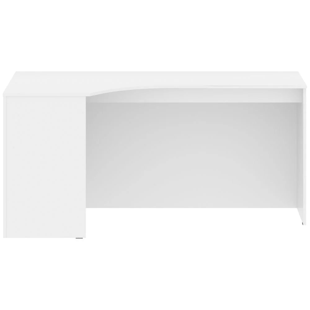 Skyland White Large Ergonomic Corner Office Desk Left-Hand 160x90cm, Reinforced Computer Table with Ergo Cutout and Adjustable Feet, European Quality - Image 3