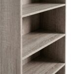 Skyland Sonoma Oak Tall Bookcase with 5 Open Shelves and Adjustable Feet, Large Freestanding Shelving Unit, 85×41×193 cm, Home Office Furniture, European Quality