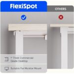 FLEXISPOT Electric Height Adjustable L-Shaped Standing Desk 63 x 47 Inch Reversible Corner with Memory Presets and Anti-Collision System Ergonomic Sit Stand Workstation for Home and Office - Maple