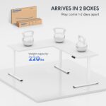 FLEXISPOT Electric Height Adjustable L-Shaped Standing Desk 71 x 63 Inch Reversible Corner with Memory Presets and Anti-Collision System Ergonomic Sit Stand Workstation for Home and Office - White