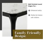 LHFHOMT-7-Pieces Dining Set, (Free Installation) 1 Piece Marble Top Rectangular Table With with 6 Chairs Modern Design Furniture for Home, Kitchen, Dining Room, Cafeteria