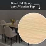 LHFHOMT-7-Pieces Dining Set, (Free Installation) 1 Piece Marble Top Rectangular Table With with 6 Chairs Modern Design Furniture for Home, Kitchen, Dining Room, Cafeteria