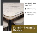 LHFHOMT-7-Pieces Dining Set, (Free Installation) 1 Piece Marble Top Rectangular Table With with 6 Upholstered Leather Chairs Modern Design Furniture for Home, Kitchen, Dining Room, Restaurant
