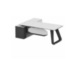 Modern Executive Office Desk with Side Cabinet Storage, Spacious Workstation Table for Home & Office