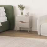 Marquise 3‑Piece Bedroom Furniture Set – Modern Dresser with 2 Matching Nightstands | Minimalist Design with Wooden Diamond Handles | Premium Bedroom Storage Set - Brown/ Beige- 2 Years Warranty