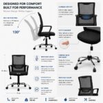 SP-908B-Blk Mesh Office Chair - Black