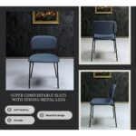 LHFHOMT 7-Piece Dining Table Set for 6 Person, 1 PC Modern Rectangular Marble-Look Ceramic Top Table With 6 Upholstered Fabric Chairs for Kitchen, Dining Room, Cafeteria