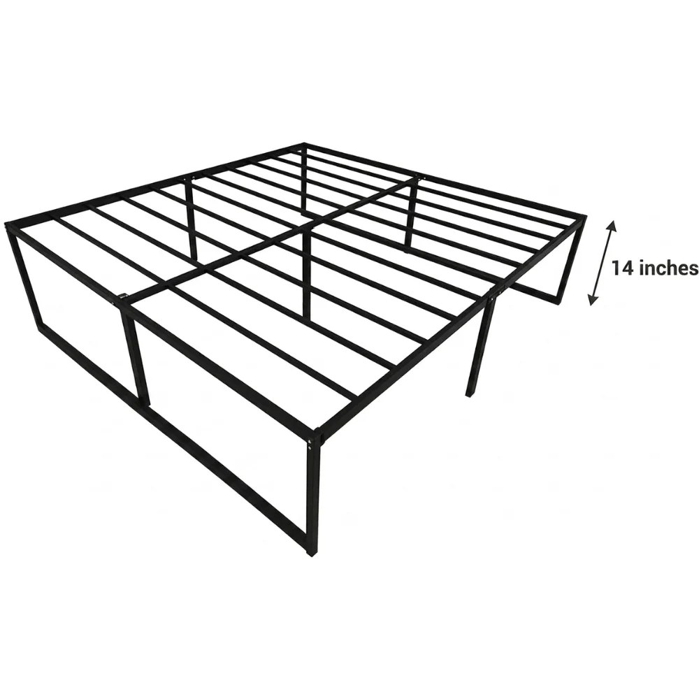 Panax PNX Metal Platform Bed Frame with Steel Slat Support/Mattress Foundation (Twin, 14inch) - Image 4