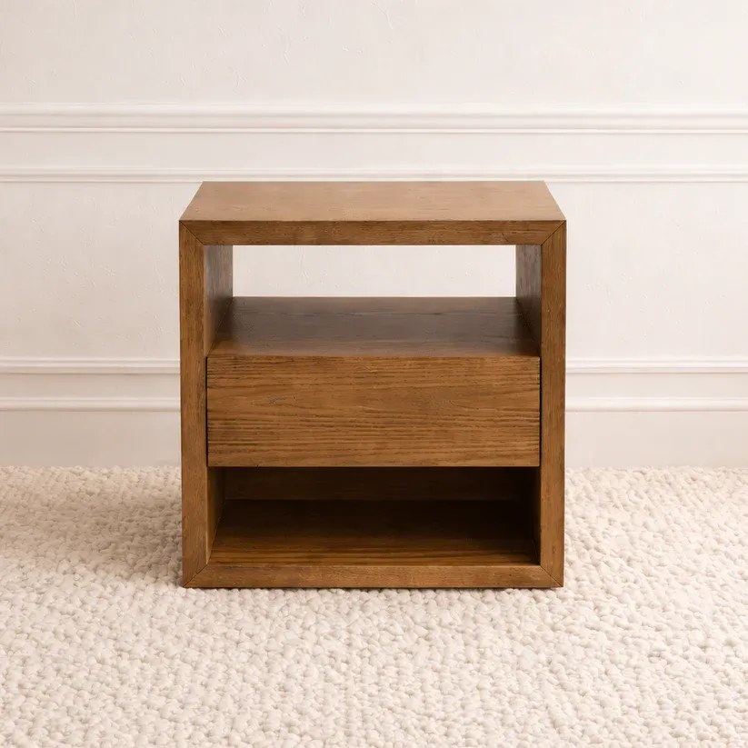 Hasting Wood Bedside Table Brown - Image 3