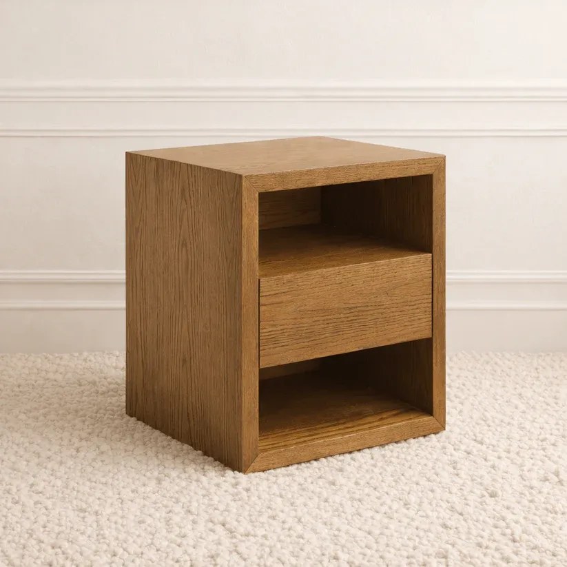 Hasting Wood Bedside Table Brown - Image 4