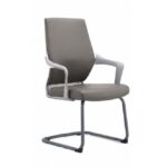 Modern Visitor Office Chair – Premium PU Leather Guest Chair with Chrome Cantilever Frame & Padded Armrests