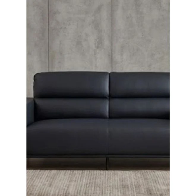 Premium 5-Seater Leatherette Sofa Set (3+1+1) – Luxury Two-Tone Living Room Furniture Lounge Group with Fluted Paneling and Sturdy Metal Legs - Image 3