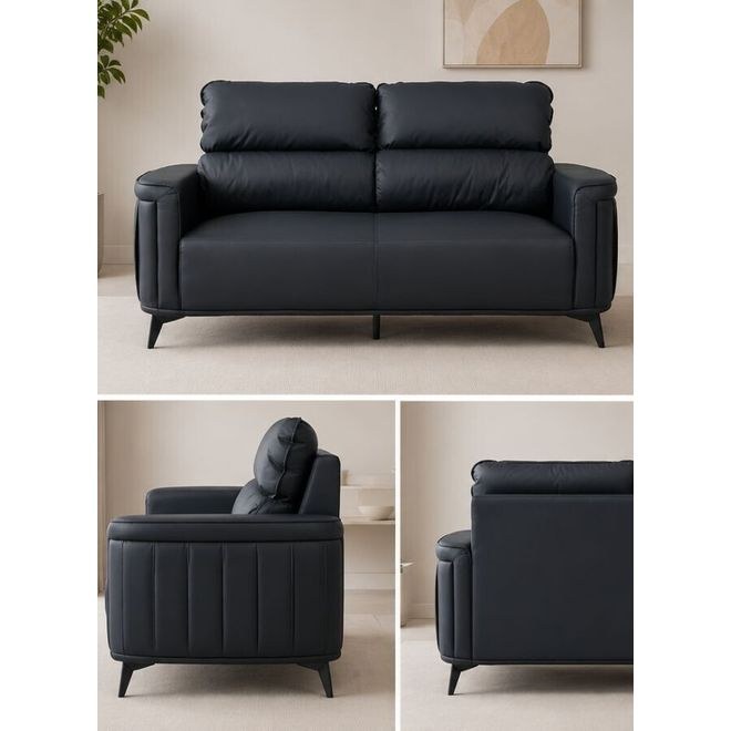 Modern 3 Seater Sofa with Quilted Arm Design & Premium Comfort - Image 3
