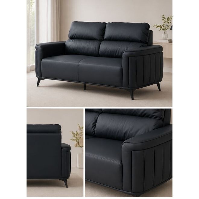 Modern 3 Seater Sofa with Quilted Arm Design & Premium Comfort - Image 4