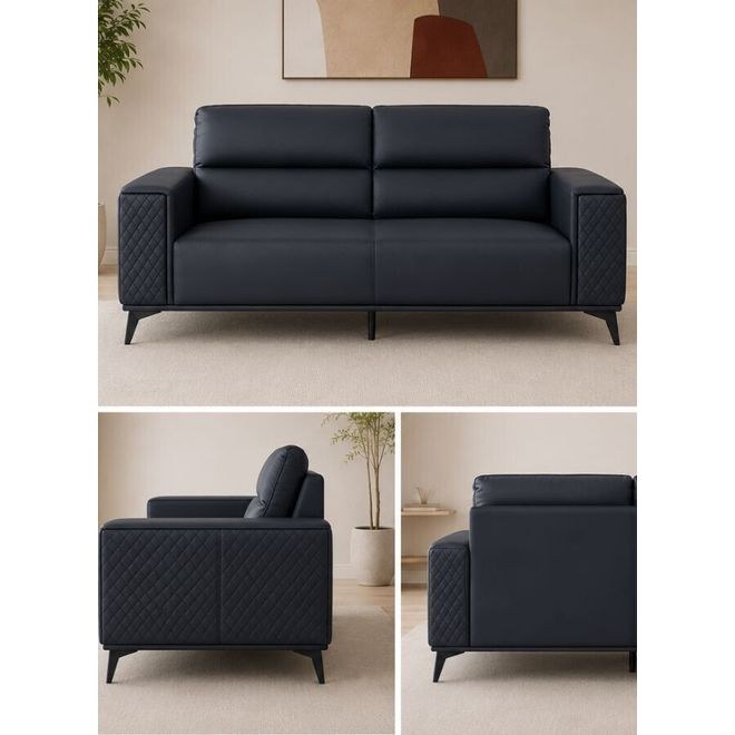 Modern 3 Seater Sofa with Quilted Arm Design & Premium Comfort - Image 3