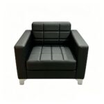 Maple Home Armchair of Office Sofa Set,Single Chair,PU Leather,Black,for Office Living Room