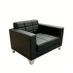 Maple Home Armchair of Office Sofa Set,Single Chair,PU Leather,Black,for Office Living Room