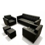 Maple Home Armchair of Office Sofa Set,Single Chair,PU Leather,Black,for Office Living Room