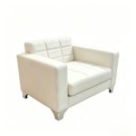 Maple Home Armchair of Office Sofa Set,Single Chair,PU Leather,White,for Office Living Room