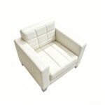 Maple Home Armchair of Office Sofa Set,Single Chair,PU Leather,White,for Office Living Room