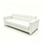 Maple Home 3 Seater Sofa of Office Sofa Set,White,PU Leather,for Office Living Room