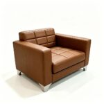 Maple Home Armchair of Office Sofa Set,Single Chair,PU Leather,Brown,for Office Living Room