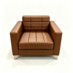 Maple Home Armchair of Office Sofa Set,Single Chair,PU Leather,Brown,for Office Living Room