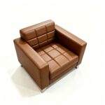 Maple Home Armchair of Office Sofa Set,Single Chair,PU Leather,Brown,for Office Living Room