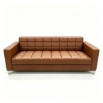 Maple Home 3 Seater Sofa of Office Sofa Set,Brown,PU Leather,for Office Living Room