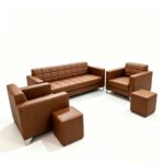 Maple Home Armchair of Office Sofa Set,Single Chair,PU Leather,Brown,for Office Living Room