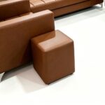 Maple Home Stool Ottoman of Office Sofa Set,Brown,PU Leather,for Office Living Room