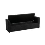 Maple Home Boucle Storage Ottoman Bench Seat,151cm,Black