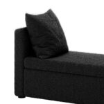 Maple Home Boucle Storage Ottoman Bench Seat,151cm,Black
