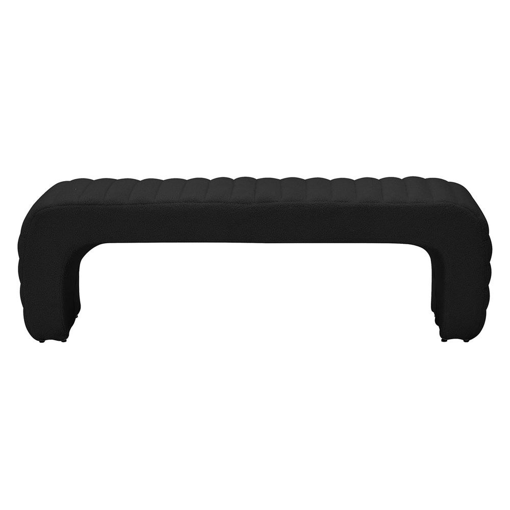 Maple Home Boucle Ottoman Upholstered Bench,150cm,Black - Image 3