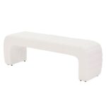 Maple Home Boucle Ottoman Upholstered Bench,150cm,White