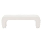 Maple Home Boucle Ottoman Upholstered Bench,150cm,White