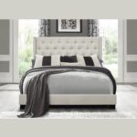 Wooden Twist Glory Elegant Velvet Upholstered Button Tufted Bed For Luxury Bedroom (Beige)