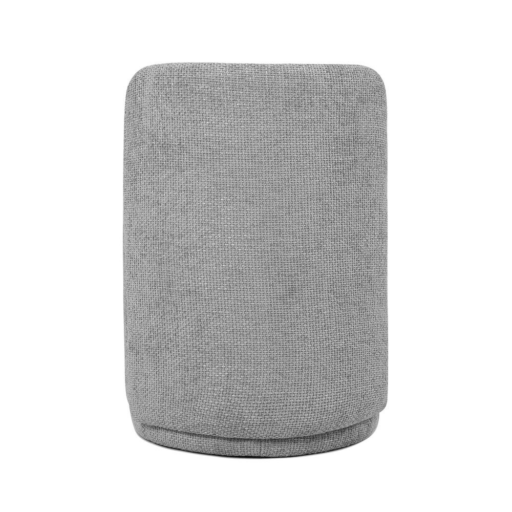 Maple Home Ottoman Boucle Fabric Round Stool with Backrest, Dark Gray - Image 5