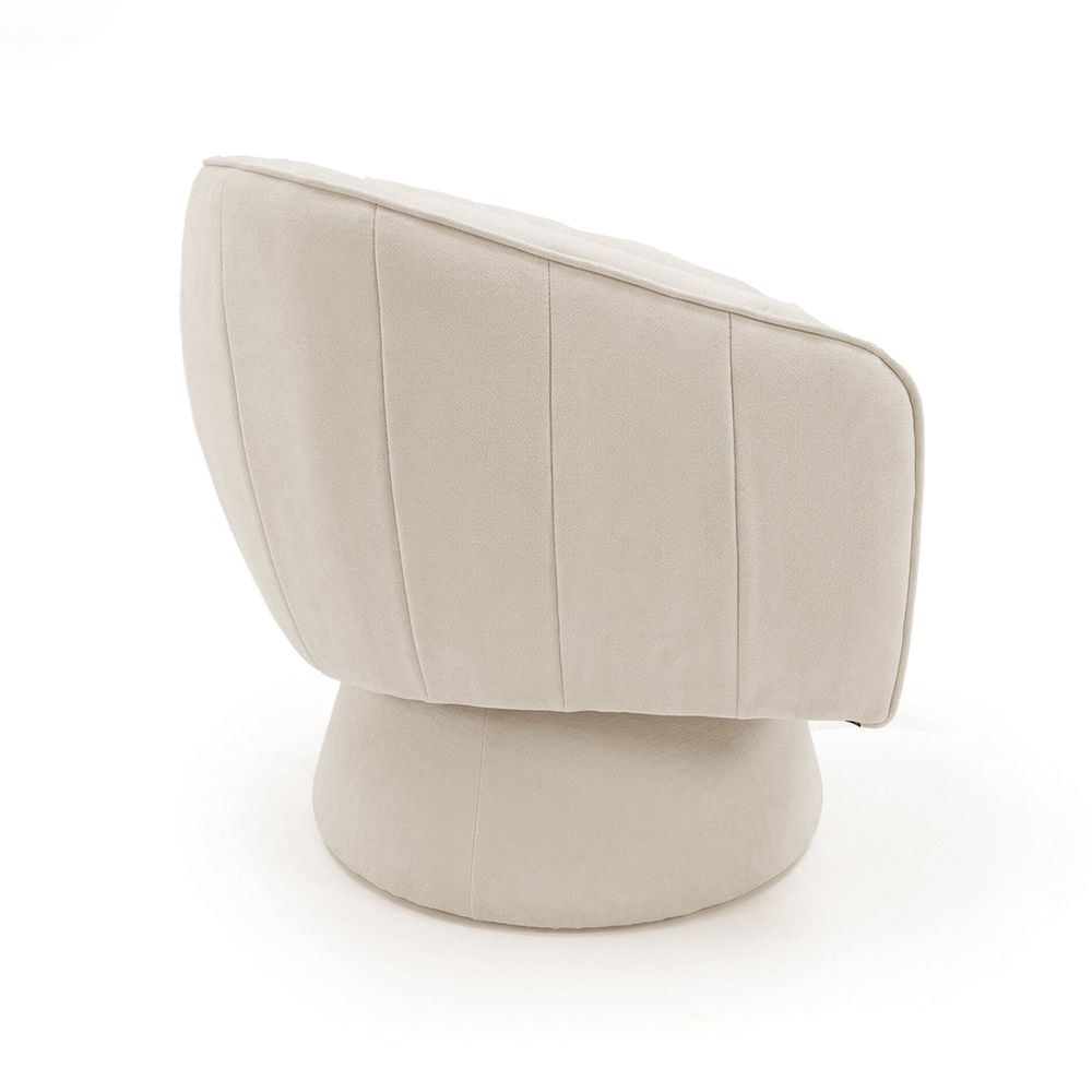 Maple Home Accent Arm Chair Swivel 1-Seater Chair,Fabric Single Chair,Oatmeal Beige Chenille - Image 5