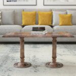 Wooden Twist Sculpte Hand Carved Solid Wood Coffee Table