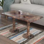 Wooden Twist Sculpte Hand Carved Solid Wood Coffee Table