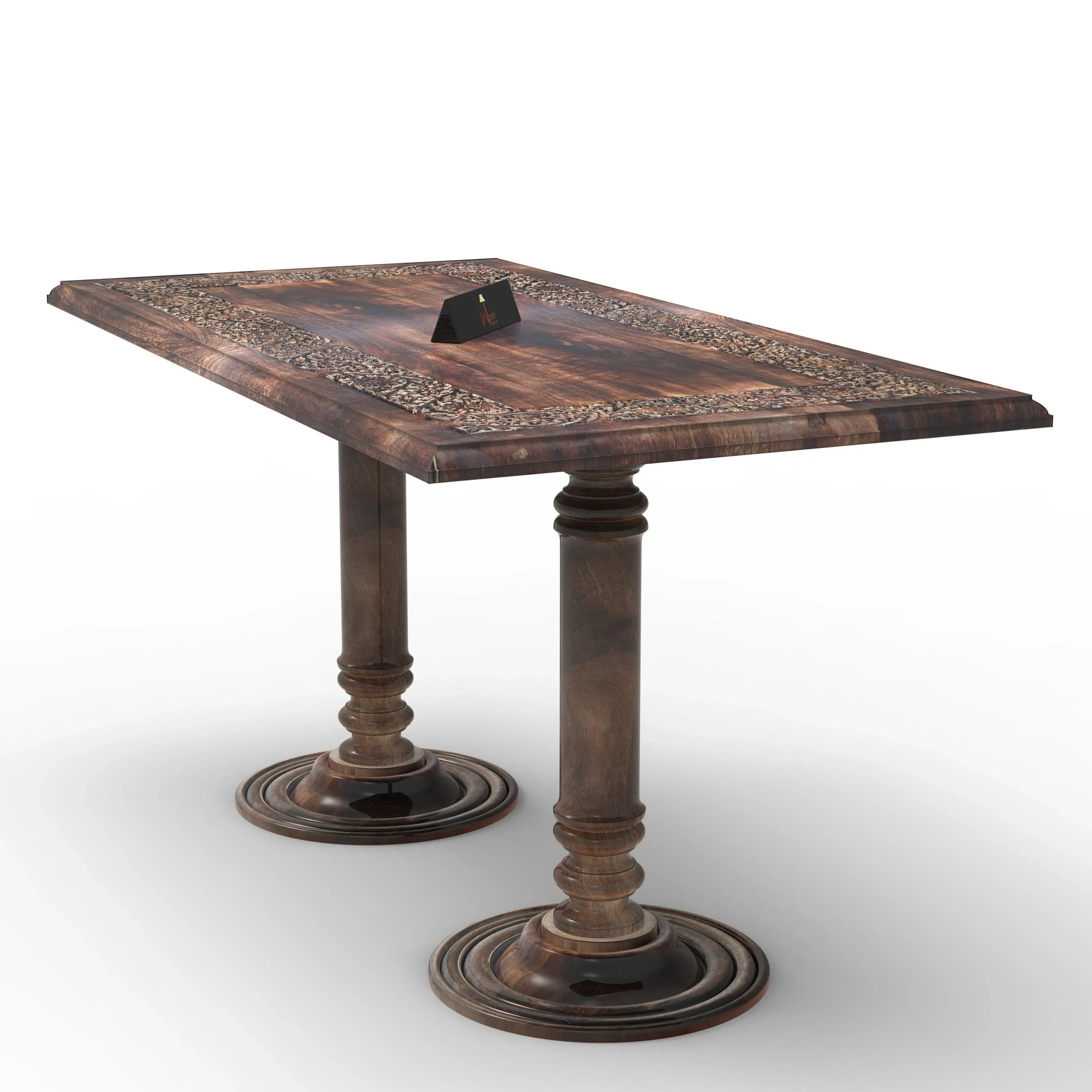 Wooden Twist Sculpte Hand Carved Solid Wood Coffee Table - Image 4